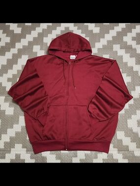 Basic Editions  Red Zip Up  Sweatshirt